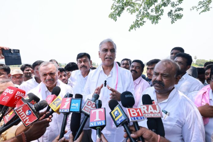 Harish Rao with media